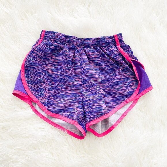 ☀️ 90 DEGREES Purple Pink Print Running Shorts Small Casual Colorful Stretchy - Picture 1 of 5
